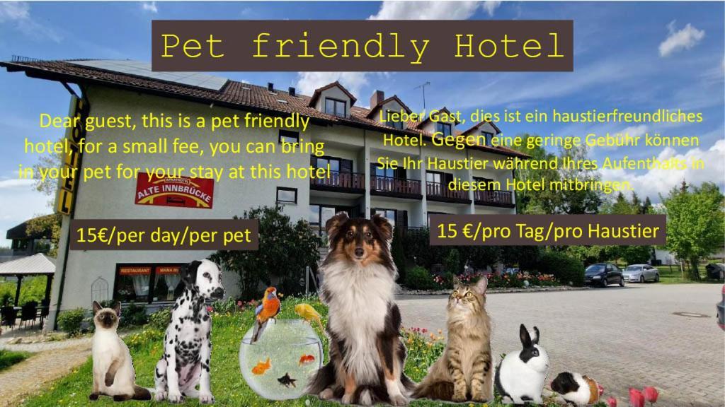 נויהאוס אם אין Apparthotel Alte Innbruecke-24Std-Self-Check In-Haustiere Willkommen מראה חיצוני תמונה